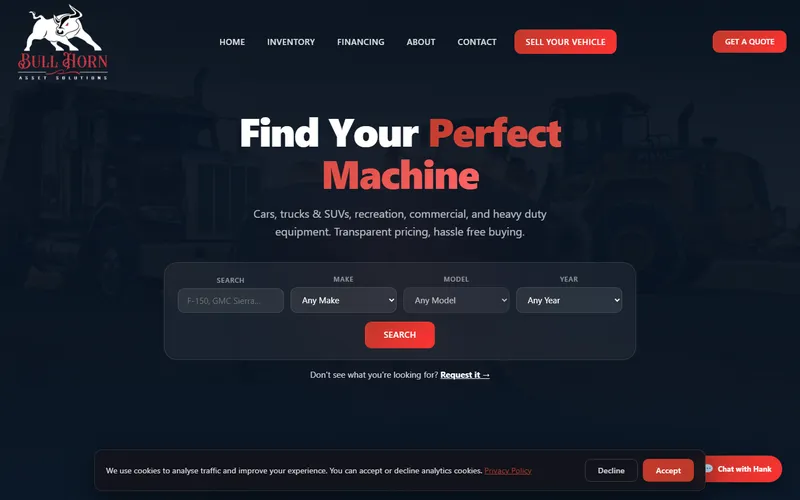 Bullhorn Asset Solutions website homepage