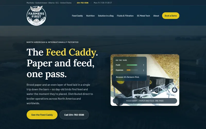 Farmers First Inc. website homepage